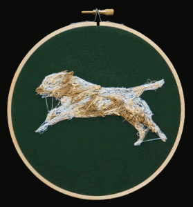 An Animated Embroidered Dog embroidery dogs animation